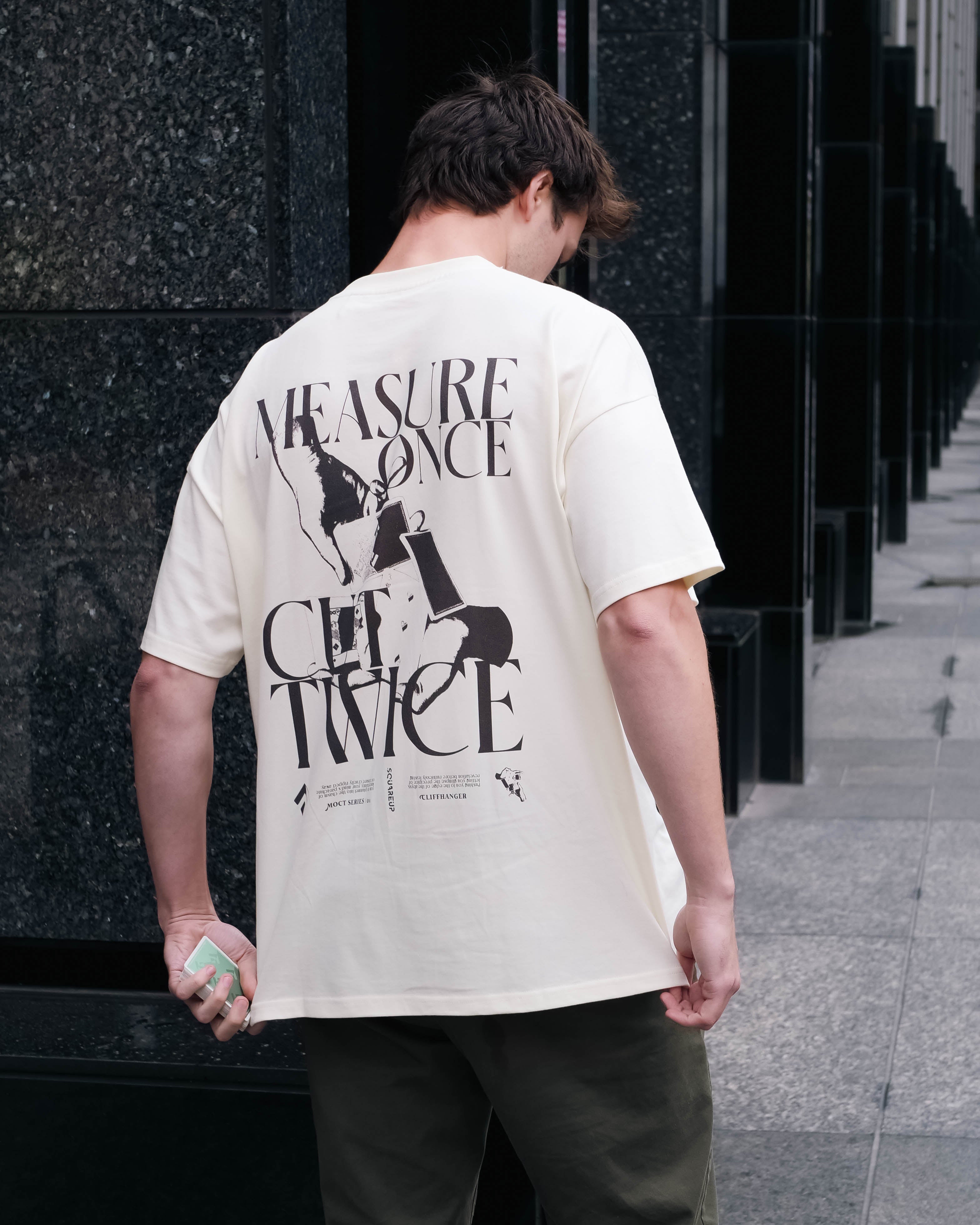 Measure Once Cut Twice Tee - Cream