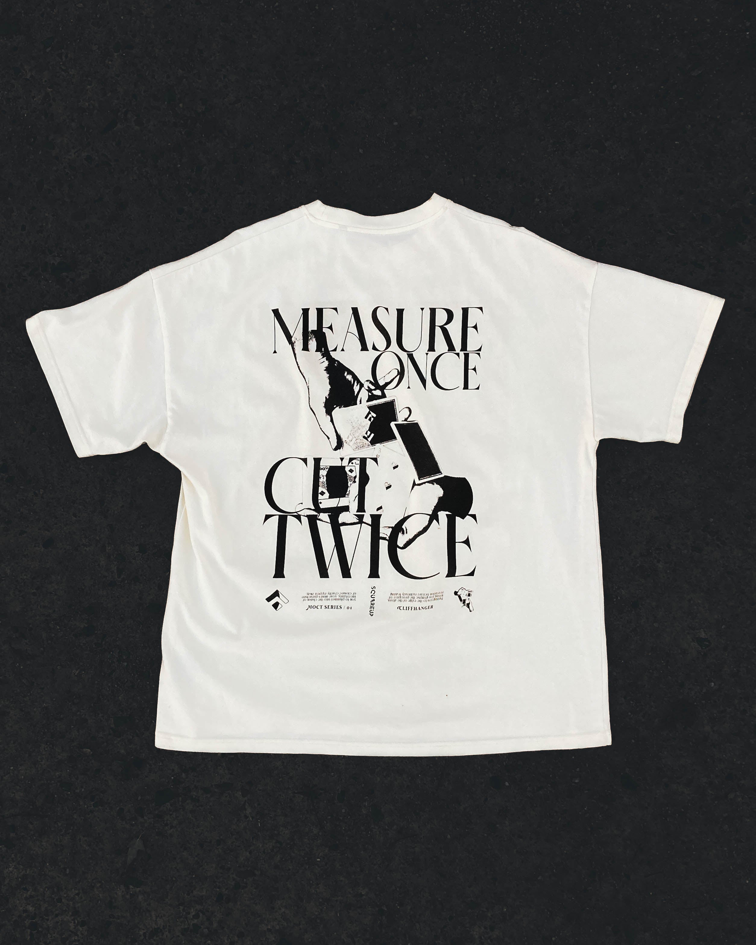 Measure Once Cut Twice Tee - Cream